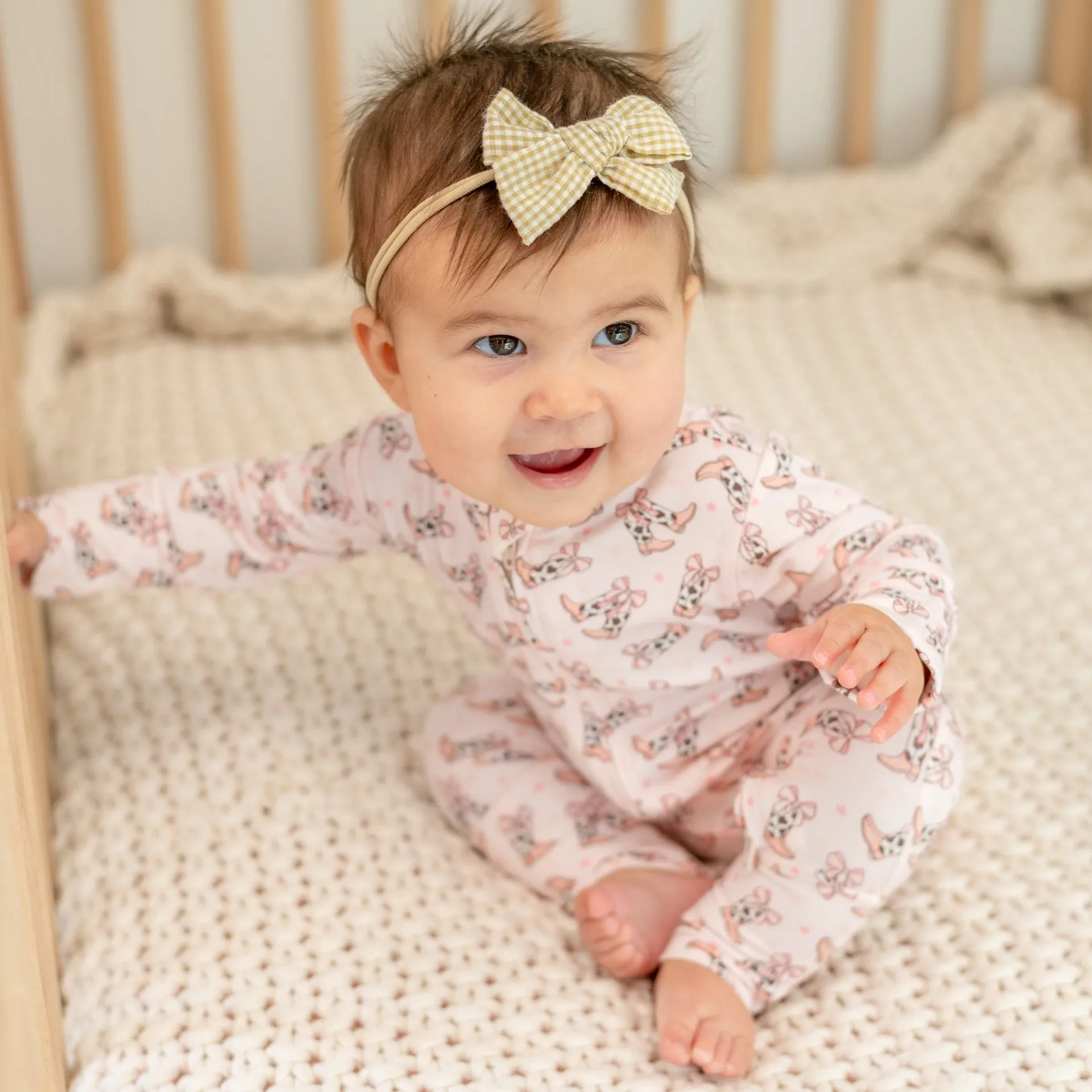 Cowhide Boots Bows Convertible Romper