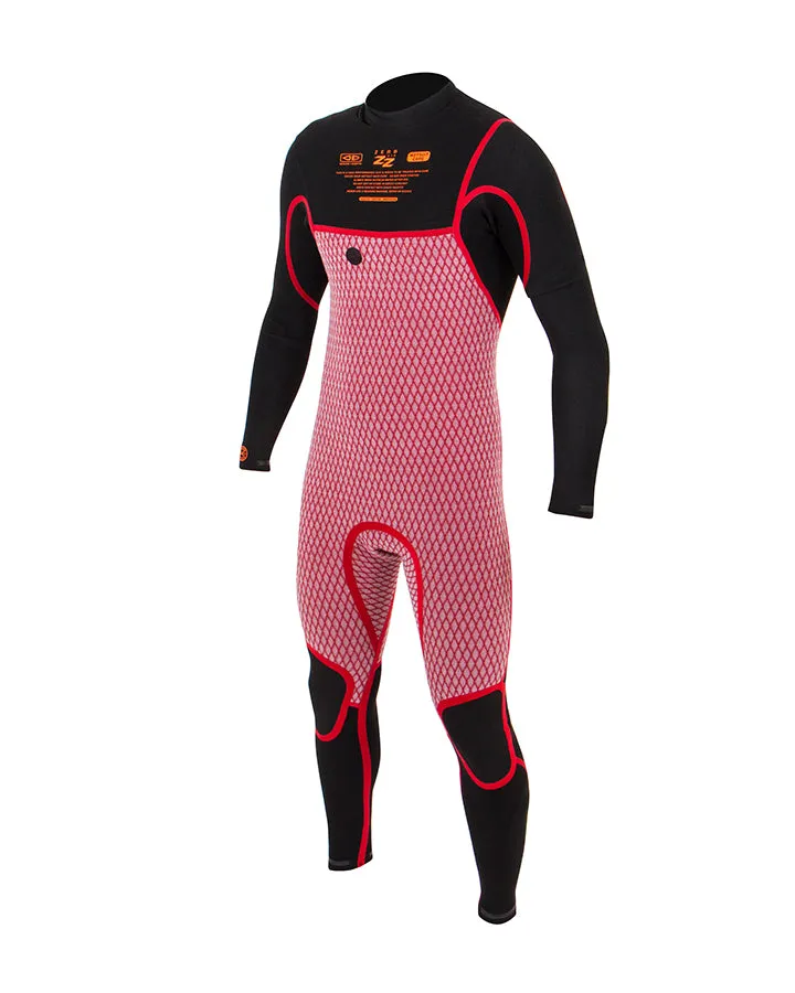 Double Black 4/3 Chest  Zip Steamer - Mens wetsuit