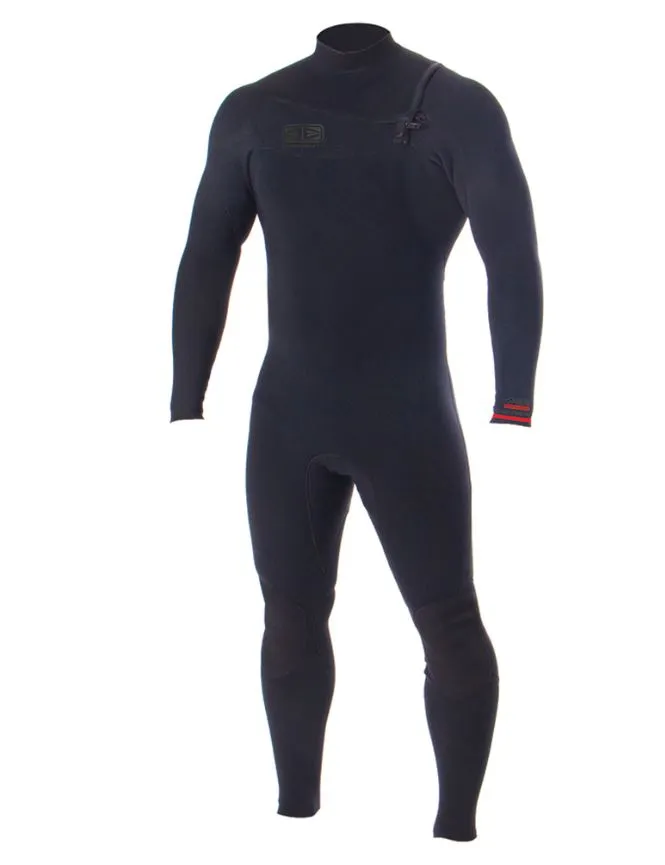 Double Black 4/3 Chest  Zip Steamer - Mens wetsuit