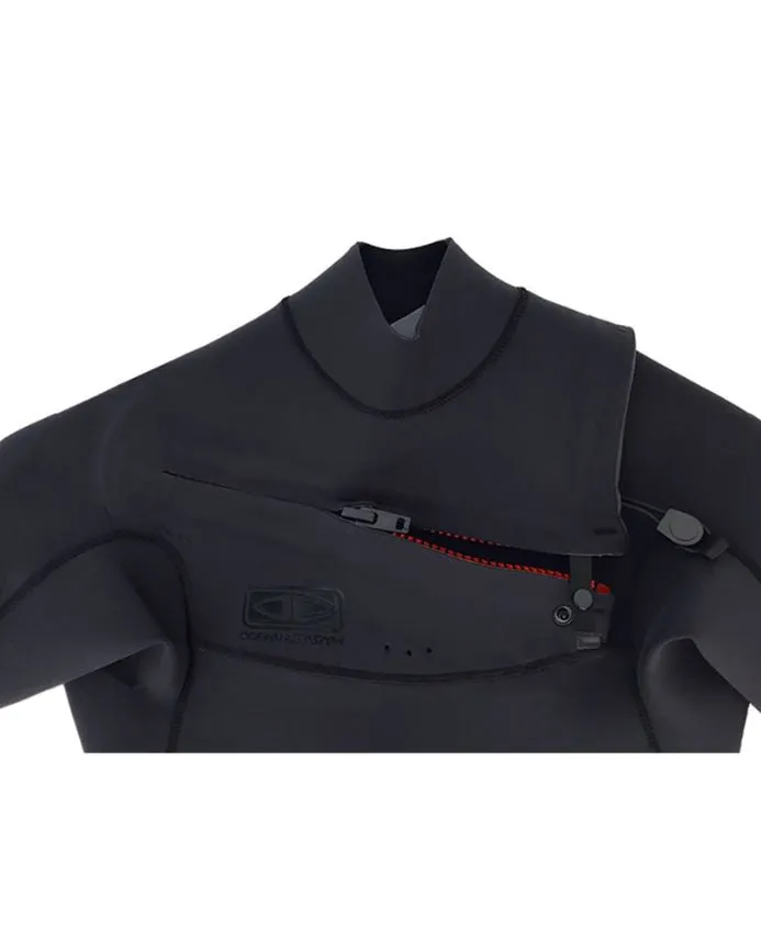 Double Black 4/3 Chest  Zip Steamer - Mens wetsuit
