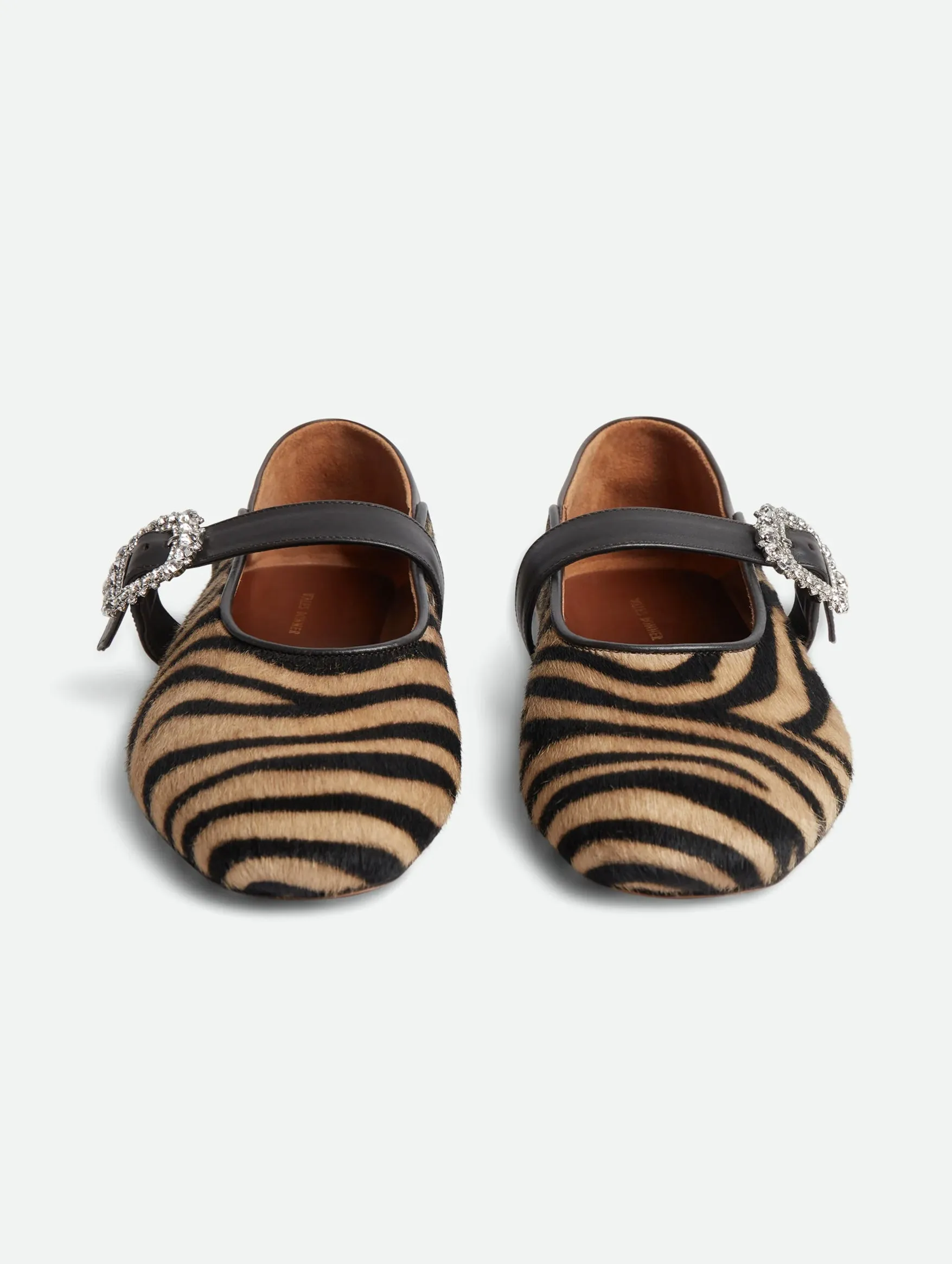 Glide Slipper in Zebra Ponyhair