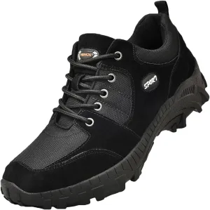 Men's Hiking Shoes Trail Running Shoes Waterproof Low Top Outdoor Walking Trekking Shoes Lace-Up Round Toe Sports Shoes for Men