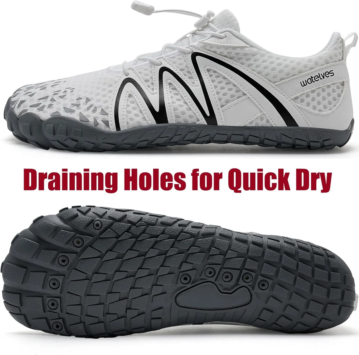 WateLves Water Shoes for Women Men Barefoot Quick Dry Beach Aqua Sock Outdoor Swimming Pool Minimalist Walking Shoes for Kayaking Surfing Hiking