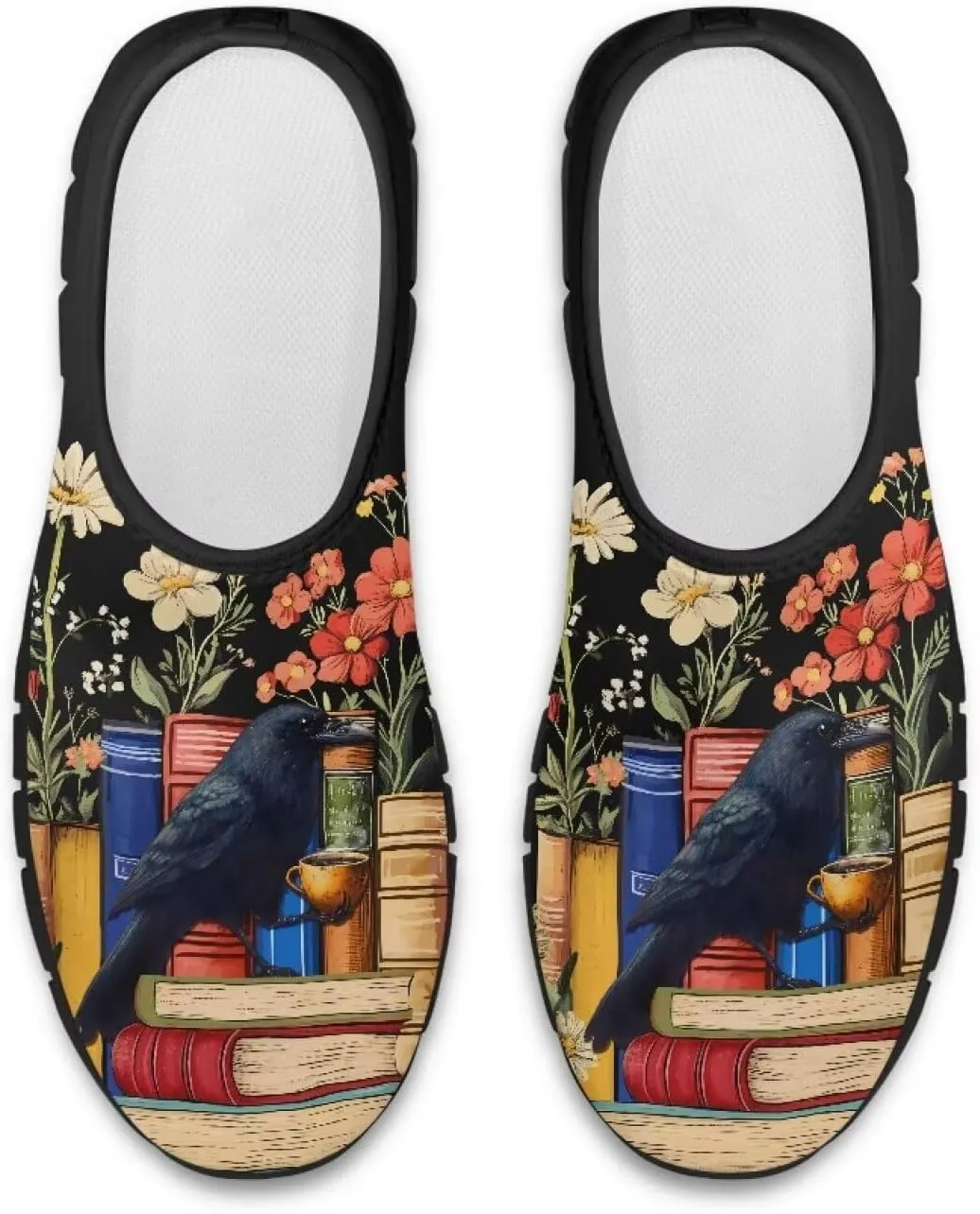 Women's Art Painted Travel Shoes Slip On Casual Mesh Loafers Lightweight Comfort Fashion Outdoor Sneaker for Ladies US Size 5.5-11.5