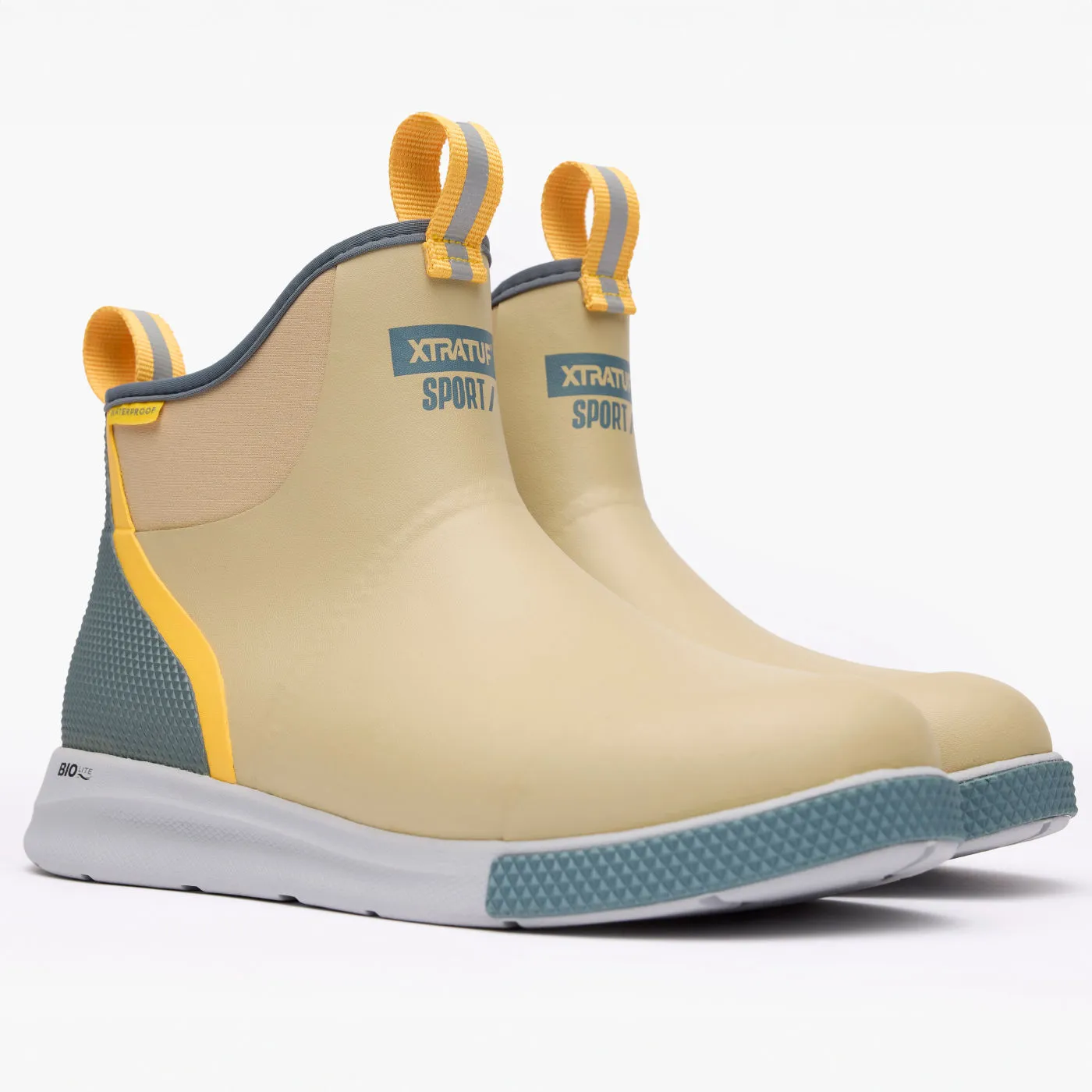 Xtratuf Mens Ankle Deck Boot Sport - Tan Multi
