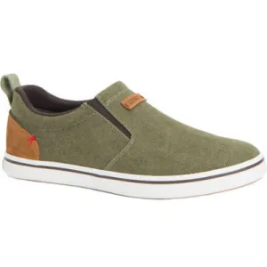Xtratuf Mens Canvas Sharkbyte Deck Shoe - Green