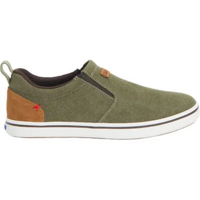 Xtratuf Mens Canvas Sharkbyte Deck Shoe - Green